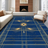 Modern Blue Gold Abstract Elegance(Blue)