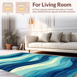 Artful Blue Oceanic Texture Display(Blue)