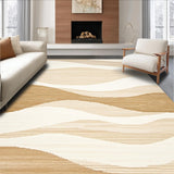 Modern Coastal Sand Tone Ripple Subtle Linear Accents(Beige)