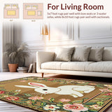 Whimsical Floral Bunny Aesthetic(Beige)