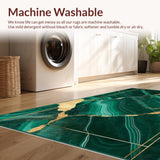 Modern Gold Accented Abstract Flair(Green)