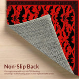 Eerie Bat Motif with Contrast(Red)