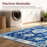 Transitional Blue Floral Elegance(Blue)