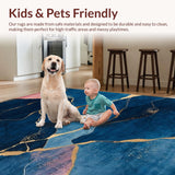 Artistic Gold Foil Geometric Print(Blue)