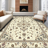 Timeless Distressed Elegant Floral Medallion Design(Beige)