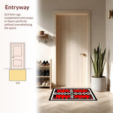 Playful Colorful Geometric Arrangement(Red)
