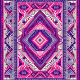 Retro Geometric Tribal Twist(Purple)
