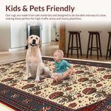 Mushroom Themed Low Profile Boho Doormat(White)