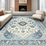 Artful Periwinkle Abstract(Beige)