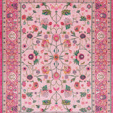 Vibrant Green Floral Elegance(Pink)