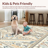 Artisan Tribal Medallion Area Showcasing Textured Layered Diamonds(Beige)