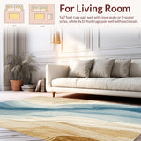 Modern Flowing Waters Area Tranquil River Abstract(Beige)