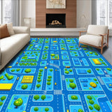 Engaging Geometric City Map(Blue)
