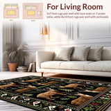 Country Chic Leafy Wilderness Design(Black)