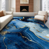 Stylish Fluid Geometric Arrangement(Blue)