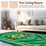 Boho Green Kitchen Non Slip(Green)