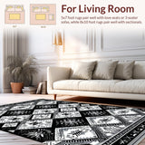 Vibrant Monochrome Geometric Flair(Black)