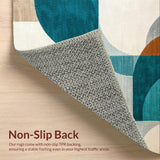 Abstract Brown and Teal Dining Room Accent(Blue)