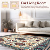 Boho Inspired Abstract Multi Color(Ivory)