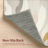 Artistic Area Showcasing Bold Abstract Design in Creamy Tones(Beige)