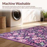 Sophisticated Vintage Leaf Print(Purple)