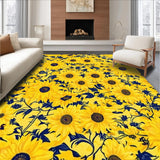 Retro Artistic Sunflower Print(Yellow)