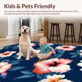 Chic Hibiscus Patterned Design(Blue)