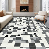 Modern Abstract Non Slip Satin(Gray)