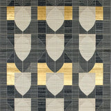 Mid Century Modern Area with Unique Geometric and Accents(Black)