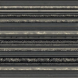 Elegant Tribal Geometric Tapestry(Beige)