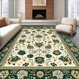 Floral with Beige and Green(White)