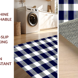Rustic Coastal Blue Checkered Style(Blue)