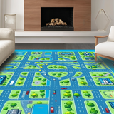 Charming Child Friendly Urban Map Design(Blue)