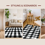 Cozy Transitional Black and White(Black)