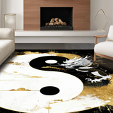 Opulent Gold Accented Dragon Imagery(Black)
