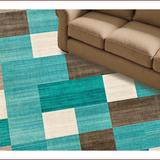 Contemporary Checked Earthy Tones(Green)