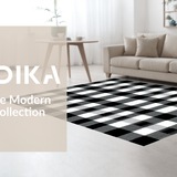 Cozy Transitional Black and White(Black)