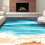 Vibrant Coastal Surfboard Motif(Blue)