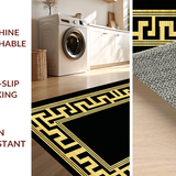 Chic Black Gold Geometric Flair(Black)