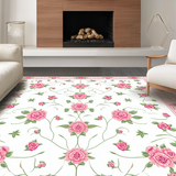 Radiant Light Pink Floral Artistry(White)