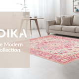 Stylish Distressed Linear Motif(Pink)