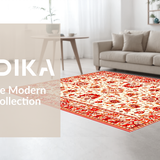 Vibrant Rustic Flower Motif(Beige)
