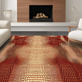 Bold Tiled Design in Warm Hues(Red)