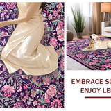 Sophisticated Vintage Leaf Print(Purple)