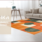 Vibrant Abstract Curvilinear Design(Orange)