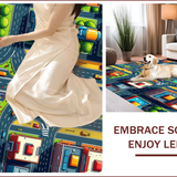 Multicolor Road Playmat for Children Learning Space(Red)