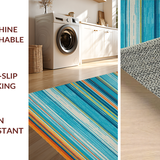 Artful Multicolor Striped Ensemble(Blue)