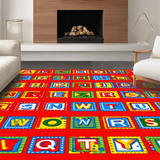 Playful Colorful Alphabet Scheme(Red)
