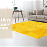 Modern Geometric Home Office Plush Area(Yellow)