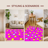 Charming Pink Geometric Play Space(Pink)